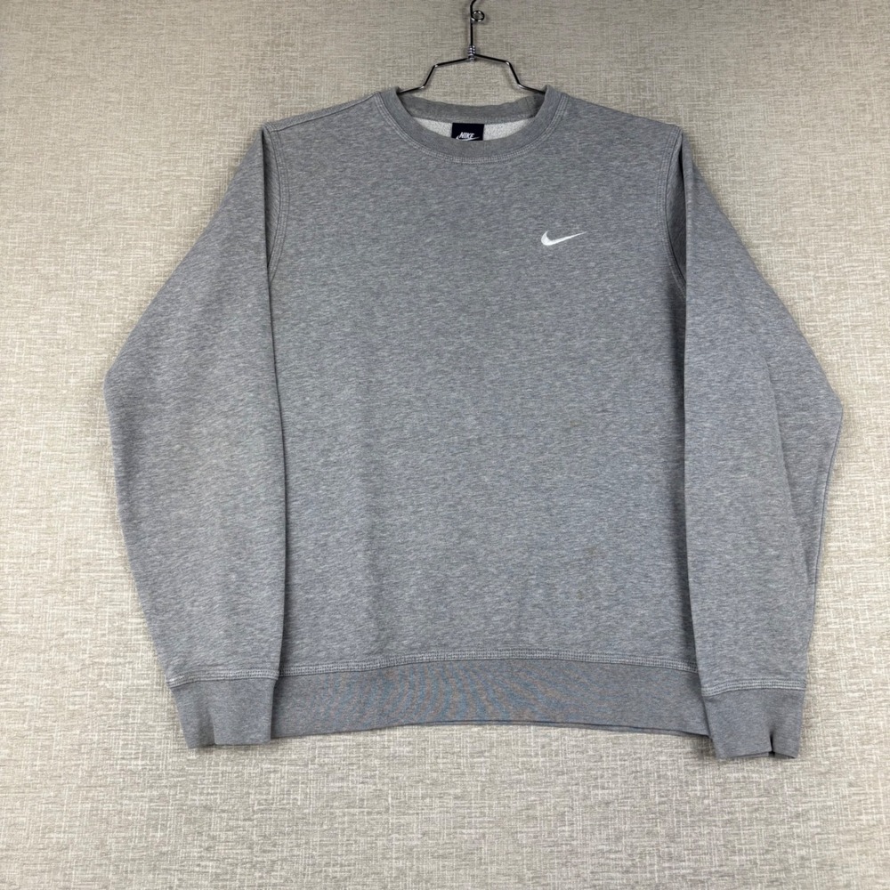 Nike Mens Sportswear Club Fleece Crewneck Sweatshirt Grey Heather Medium
